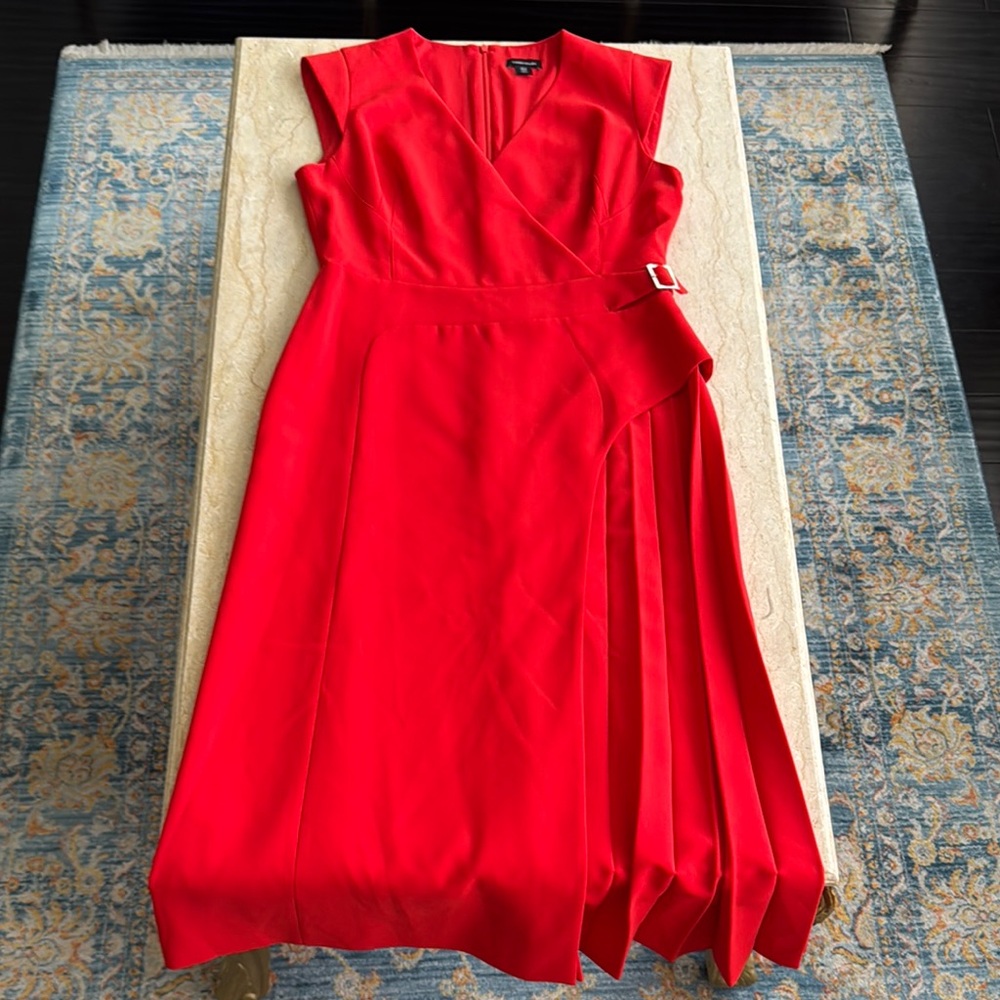 NWOT Karen Millen Tailored Military Pleat Midi Dress. - Picture 4 of 11